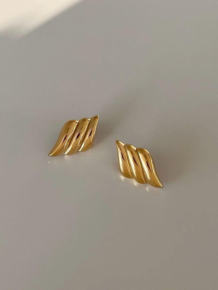 Seraphina – Angel design – Gold-plated earrings-Apparel & Accessories > Jewelry > Earrings > Statement Earrings-Cíelo Fióra Atelier