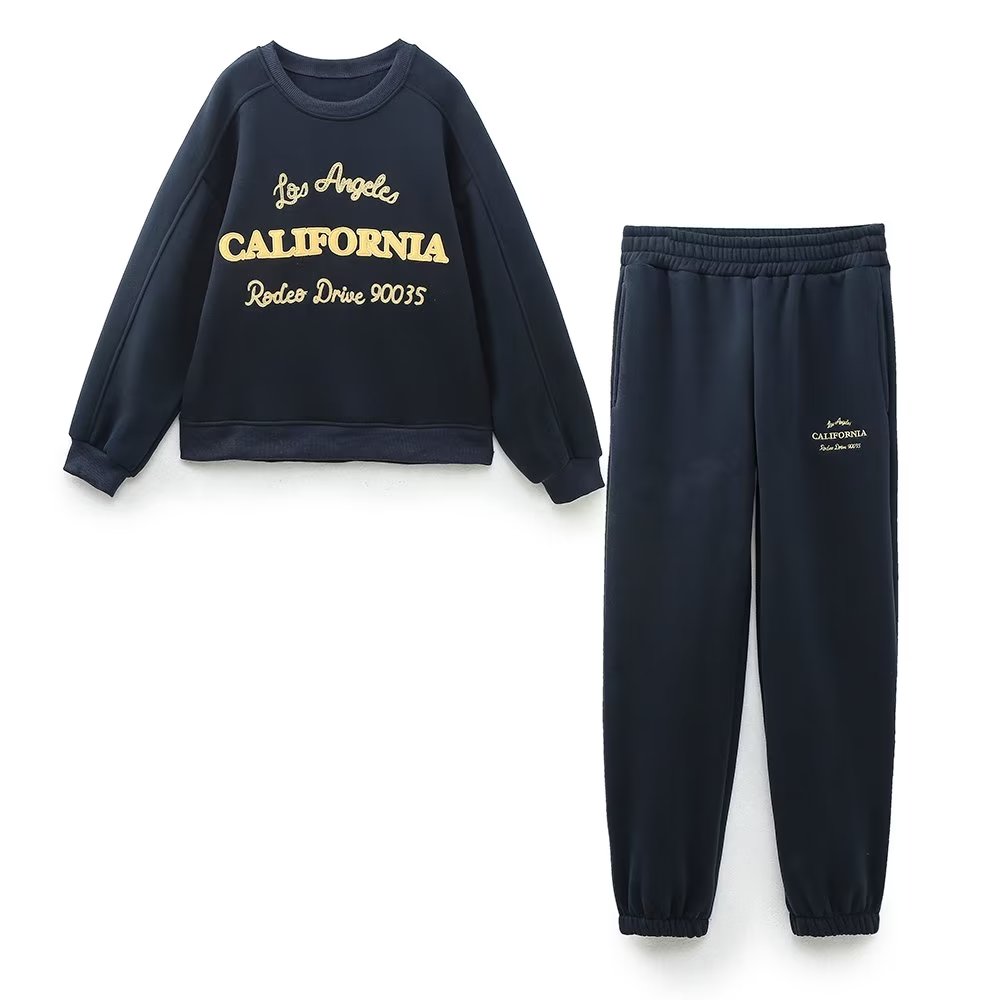 Sierra – Crew neck sweatshirt & jogger-style pants – California lounge set-Apparel & Accessories > Clothing > Activewear > Loungewear Sets-Cíelo Fióra Atelier