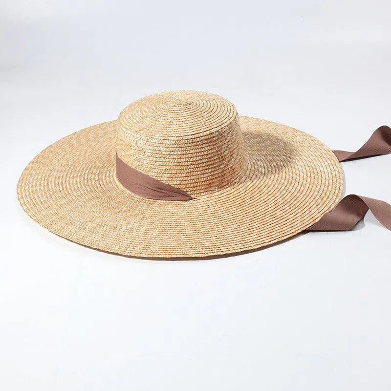 Soleia – Wide-brim straw – Summer straw hat-Apparel & Accessories > Clothing Accessories > Hats > Sun Hats-Cíelo Fióra Atelier