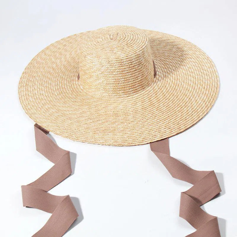 Soleia – Wide-brim straw – Summer straw hat-Apparel & Accessories > Clothing Accessories > Hats > Sun Hats-Cíelo Fióra Atelier