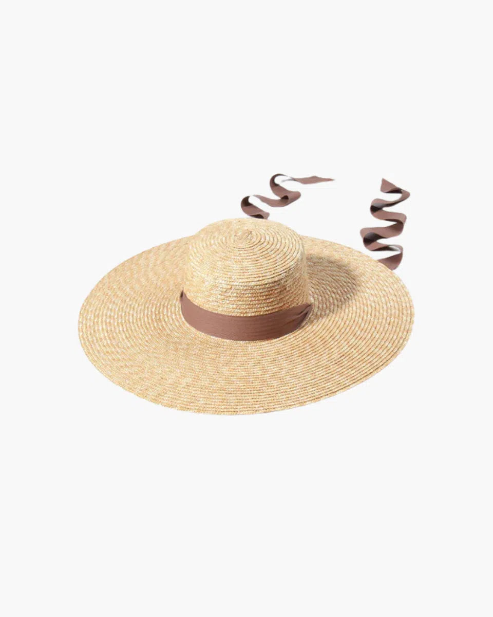 Soleia – Wide-brim straw – Summer straw hat-Apparel & Accessories > Clothing Accessories > Hats > Sun Hats-Cíelo Fióra Atelier