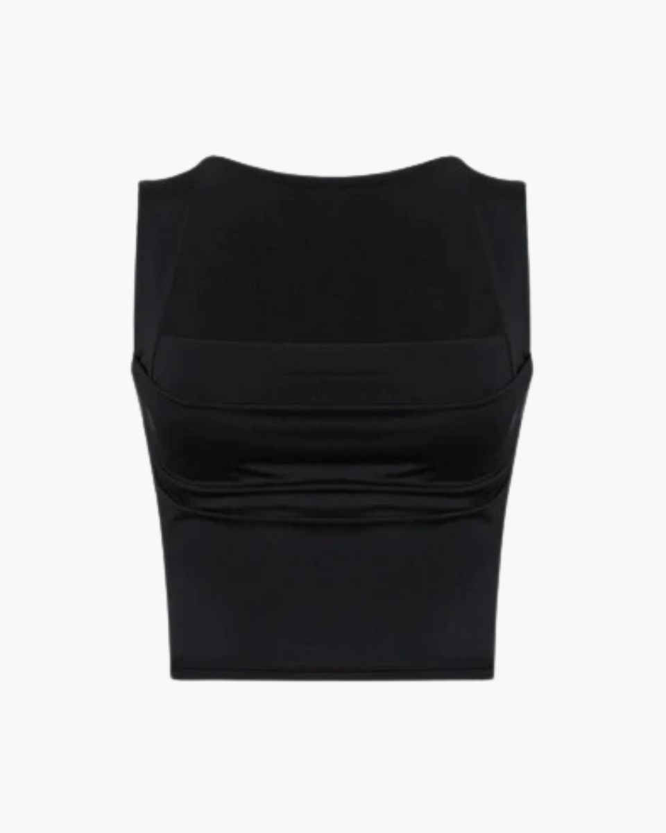 Solène – Ruched bust – Square neck top-Apparel & Accessories > Clothing > Tops > Sleeveless Tops-Cíelo Fióra Atelier