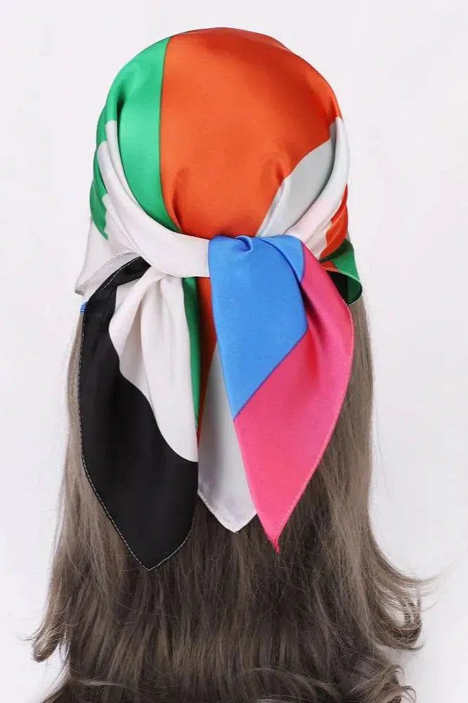 Sorellia – Abstract art – Headscarf-Apparel & Accessories > Clothing Accessories > Scarves & Shawls-Cíelo Fióra Atelier