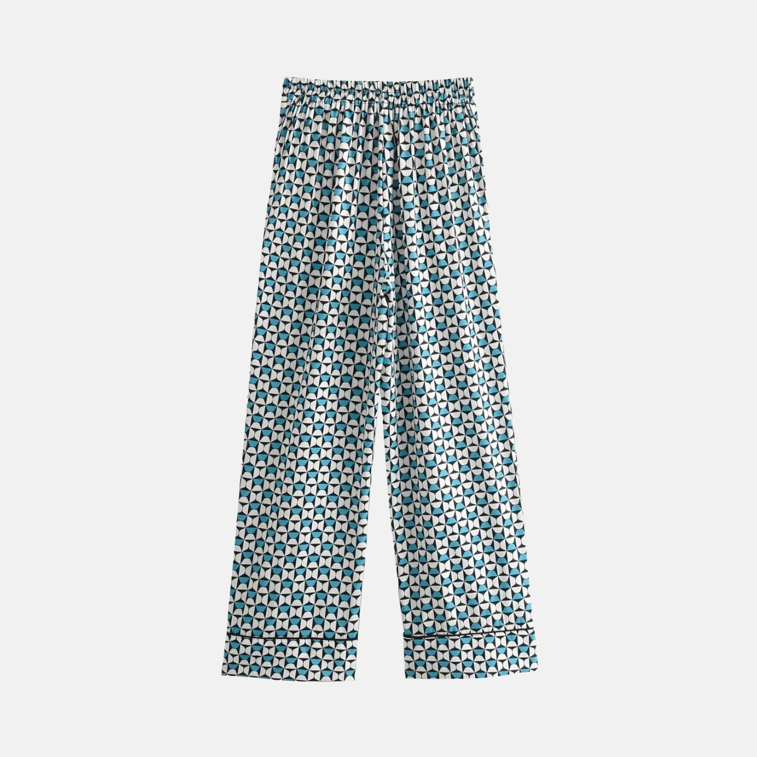 Soreya – Geometric print – Wide-leg pants-Apparel & Accessories > Clothing > Pants > Statement Pants-Cíelo Fióra Atelier