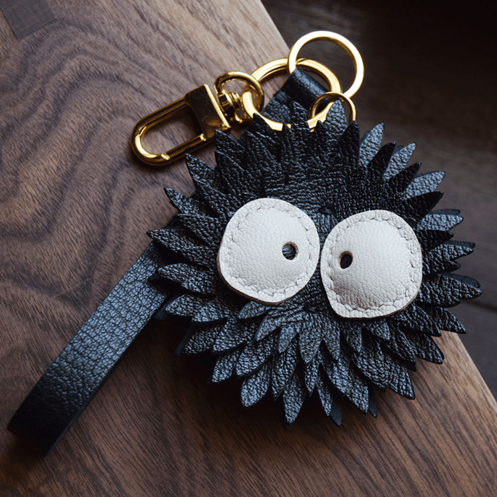 Susuwatari – Playful soot sprite design – Bag charm-Apparel & Accessories > Handbags, Wallets & Cases > Handbag Accessories > Charms-Cíelo Fióra Atelier