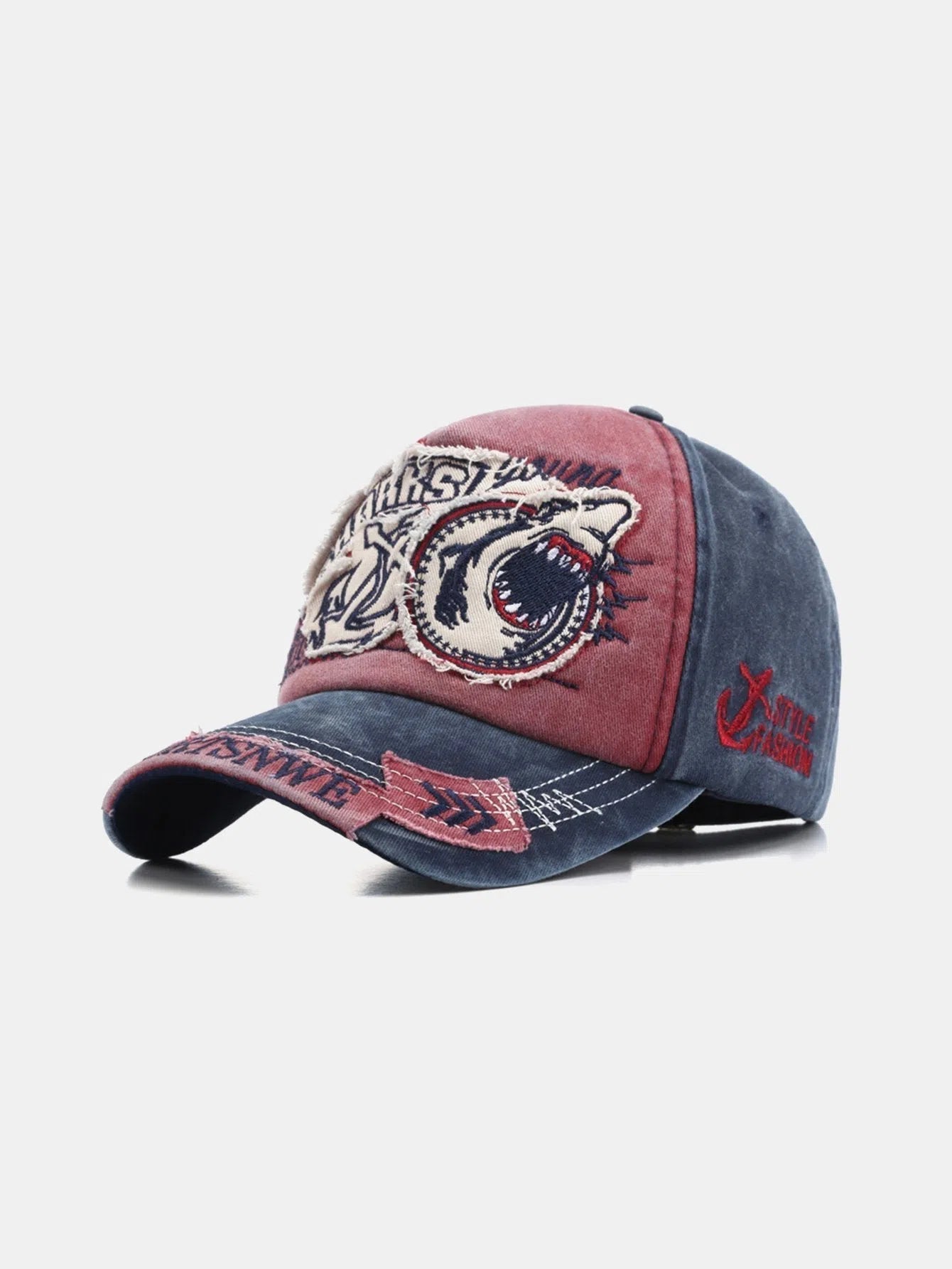 Sylisse – Denim-inspired – Shark baseball cap-Apparel & Accessories > Clothing Accessories > Hats > Baseball Caps-Cíelo Fióra Atelier