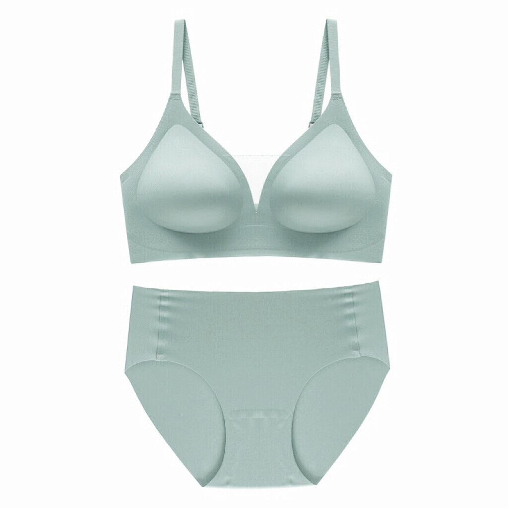 Teline – Seamless deep V – Bra and briefs set-Apparel & Accessories > Clothing > Underwear & Socks > Lingerie > Seamless Lingerie Sets-Cíelo Fióra Atelier