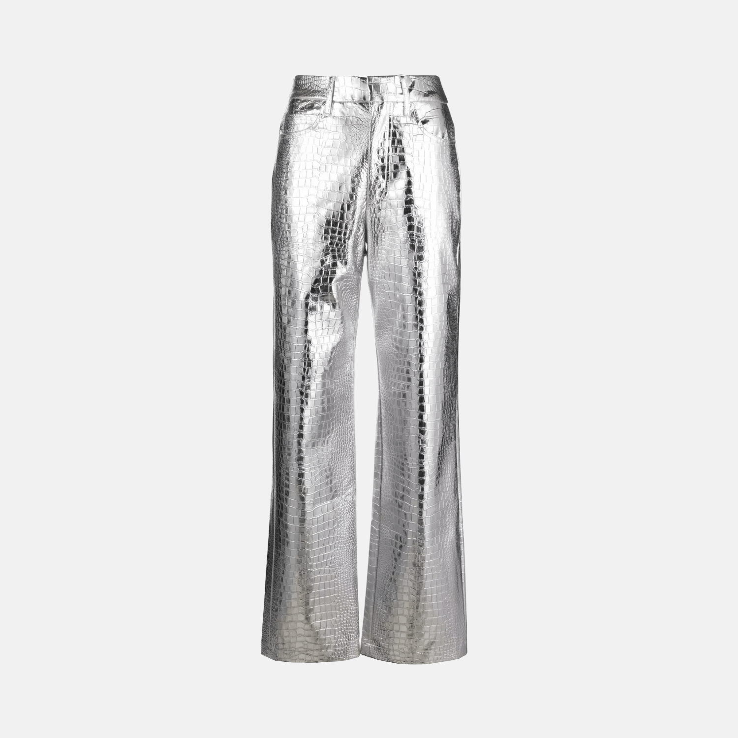 Thalara – Bold texture – Metallic crocodile pants-Apparel & Accessories > Clothing > Pants > Statement Pants-Cíelo Fióra Atelier