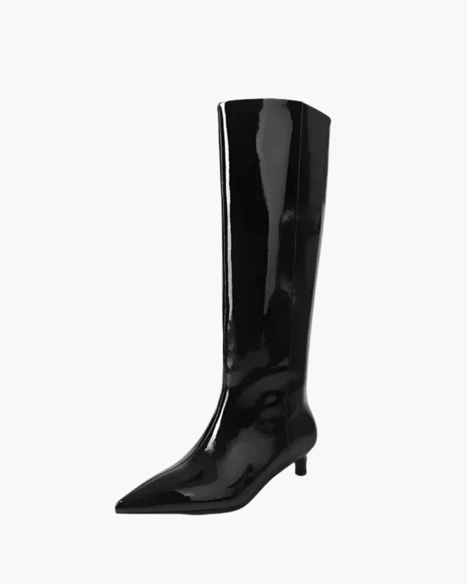 Tiziana – Kitten heel – Knee-high boots-Apparel & Accessories > Shoes > Boots > Knee-High Boots-Cíelo Fióra Atelier