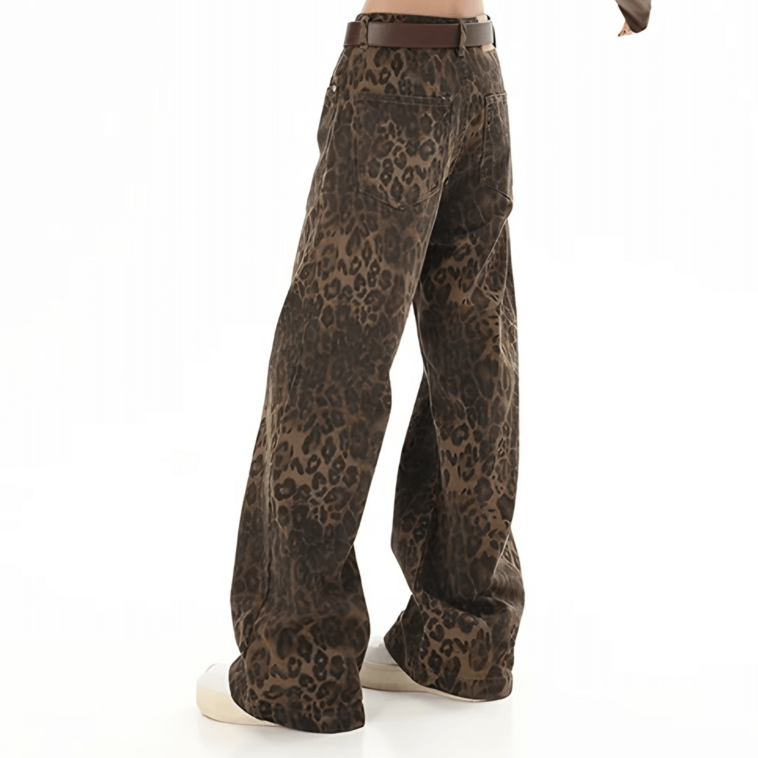 Torina – Bold animal print – Leopard jeans-Apparel & Accessories > Clothing > Pants > Statement Pants-Cíelo Fióra Atelier