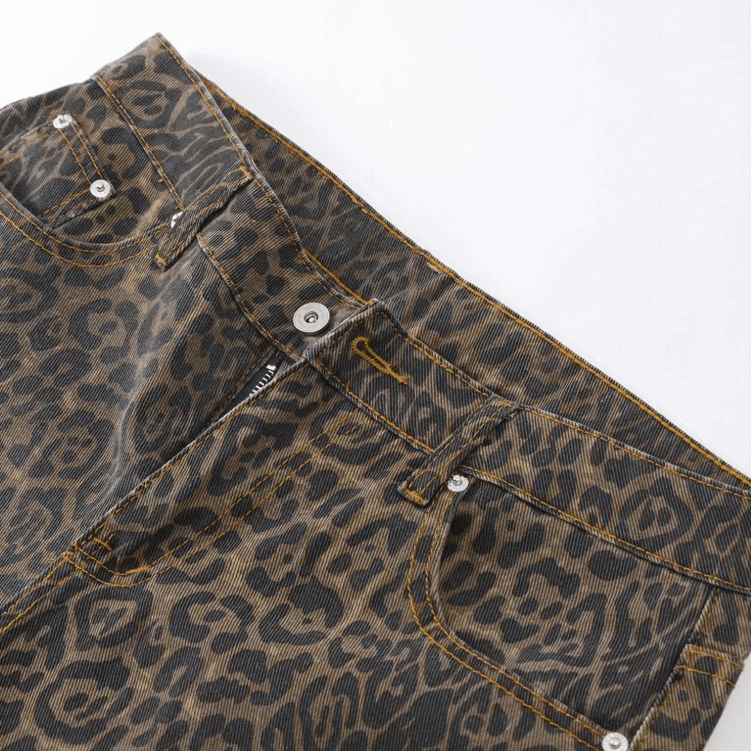 Torina – Bold animal print – Leopard jeans-Apparel & Accessories > Clothing > Pants > Statement Pants-Cíelo Fióra Atelier