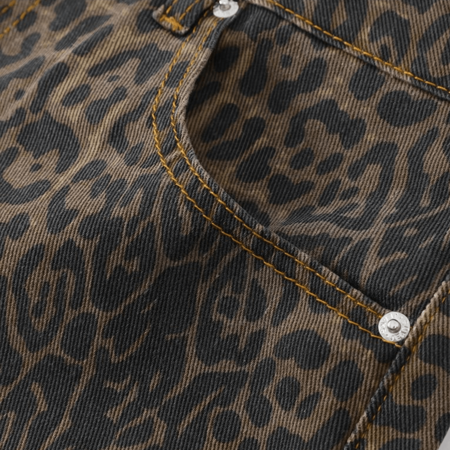 Torina – Bold animal print – Leopard jeans-Apparel & Accessories > Clothing > Pants > Statement Pants-Cíelo Fióra Atelier