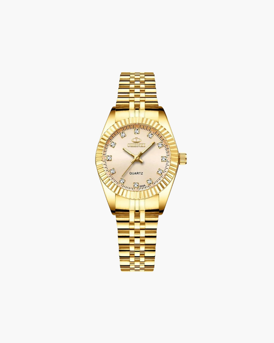 Undina – Delicate design – Golden watch-Apparel & Accessories > Jewelry > Watches > Women’s Watches-Cíelo Fióra Atelier