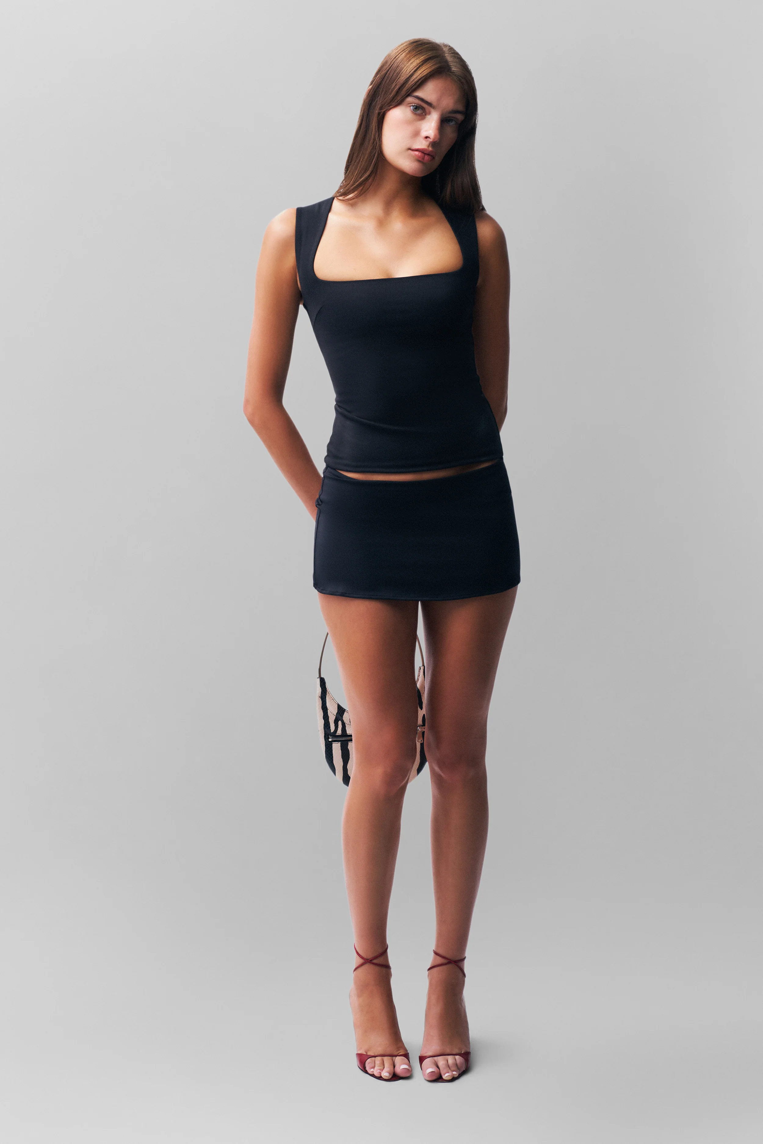 Valeska – Minimal design – Micro mini skirt-Apparel & Accessories > Clothing > Skirts > Mini Skirts-Cíelo Fióra Atelier