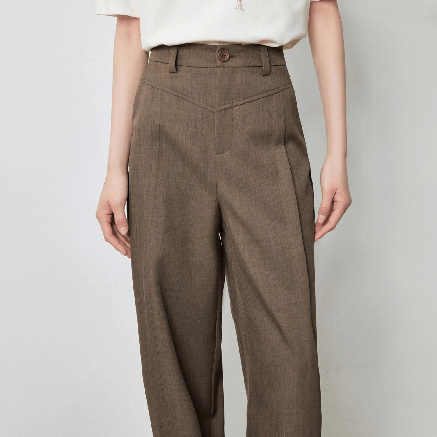 Vellure – Pleated front – Wide-leg pants-Apparel & Accessories > Clothing > Pants > Wide-Leg Pants-Cíelo Fióra Atelier