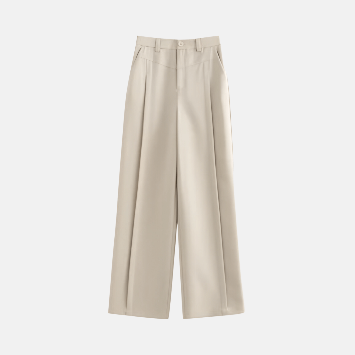 Vellure – Pleated front – Wide-leg pants-Apparel & Accessories > Clothing > Pants > Wide-Leg Pants-Cíelo Fióra Atelier