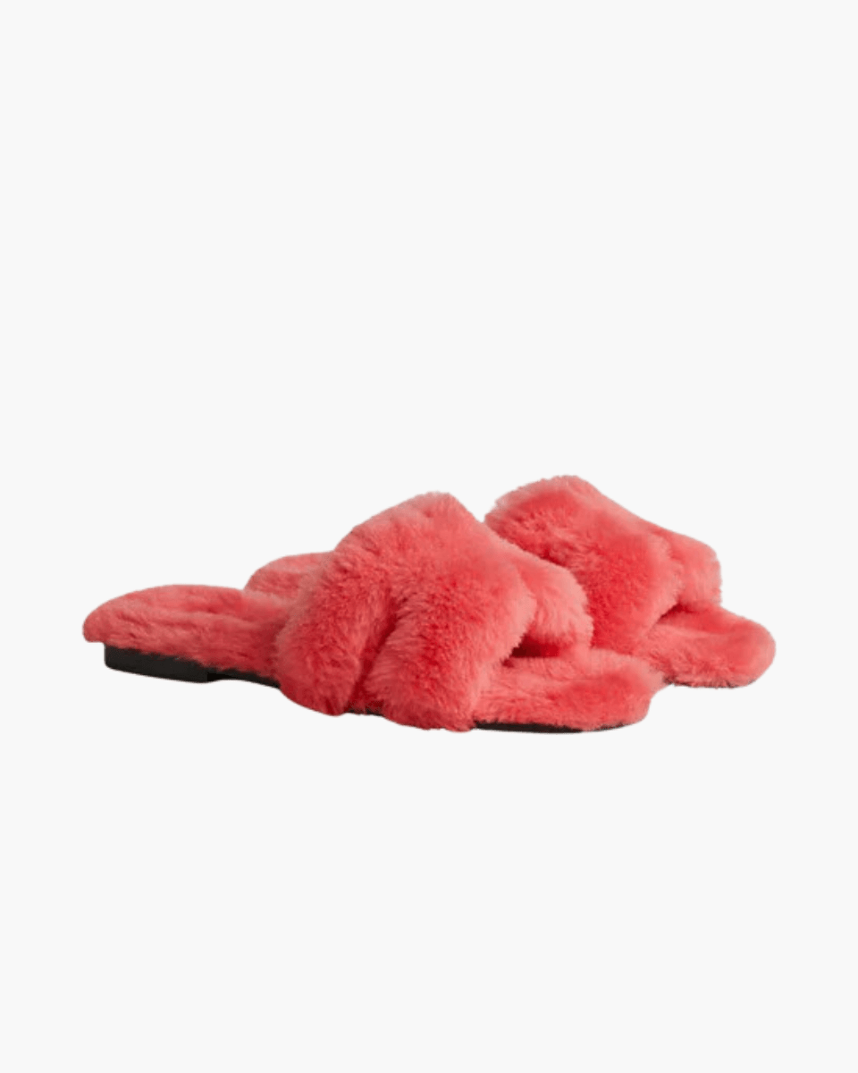 Vesna – Faux fur upper – Warm slippers-Apparel & Accessories > Shoes > Slippers > Slippers-Cíelo Fióra Atelier