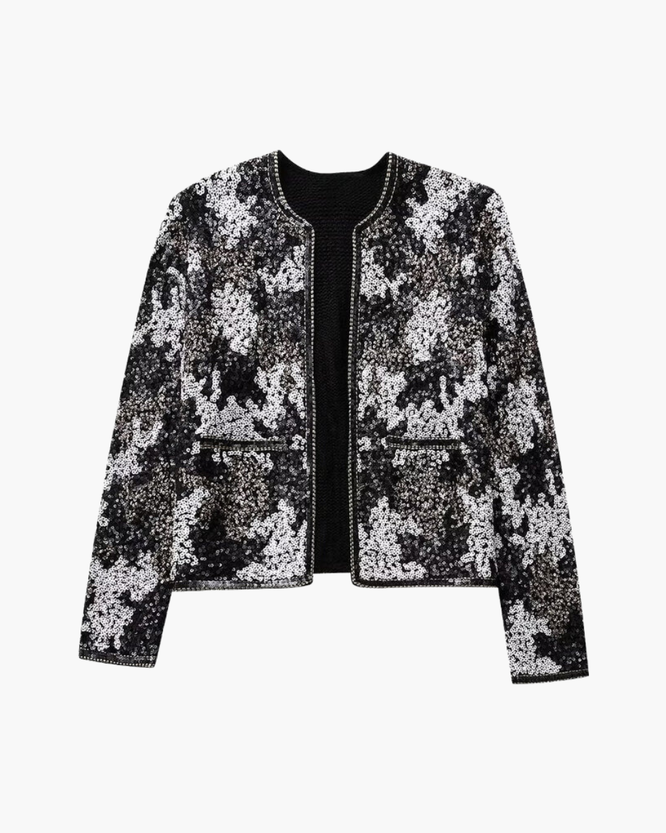 Viatrix – Shimmering design – Sequin jacket-Apparel & Accessories > Clothing > Outerwear > Jackets > Women's Sequin Jackets-Cíelo Fióra Atelier