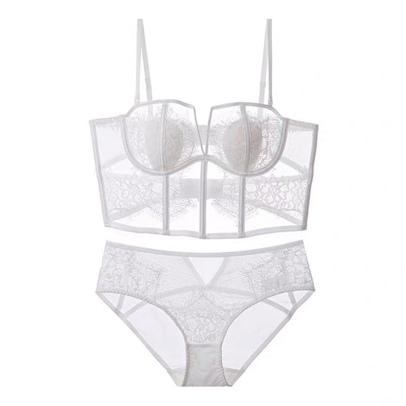 Violetta – Lace corset – Lingerie set-Apparel & Accessories > Clothing > Underwear & Socks > Lingerie > Corset Lingerie Sets-Cíelo Fióra Atelier