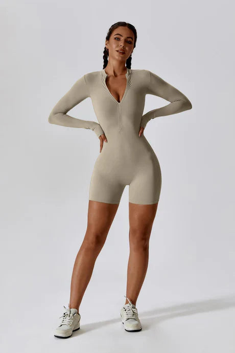 Vionette – Collar half-zip – Training romper-Apparel & Accessories > Clothing > One-Pieces & Rompers > Everyday Training Rompers-Cíelo Fióra Atelier