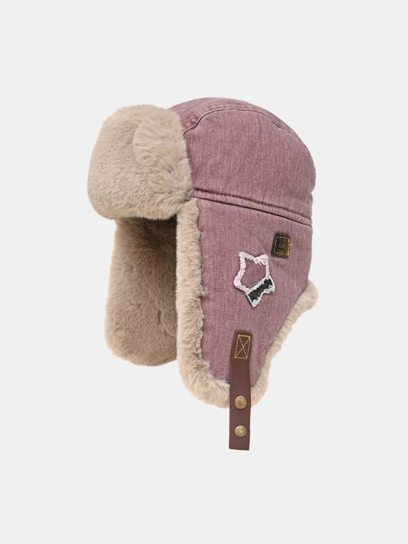 Zanovia – Star patch – Trapper hat-Apparel & Accessories > Clothing Accessories > Hats > Trapper Hats-Cíelo Fióra Atelier