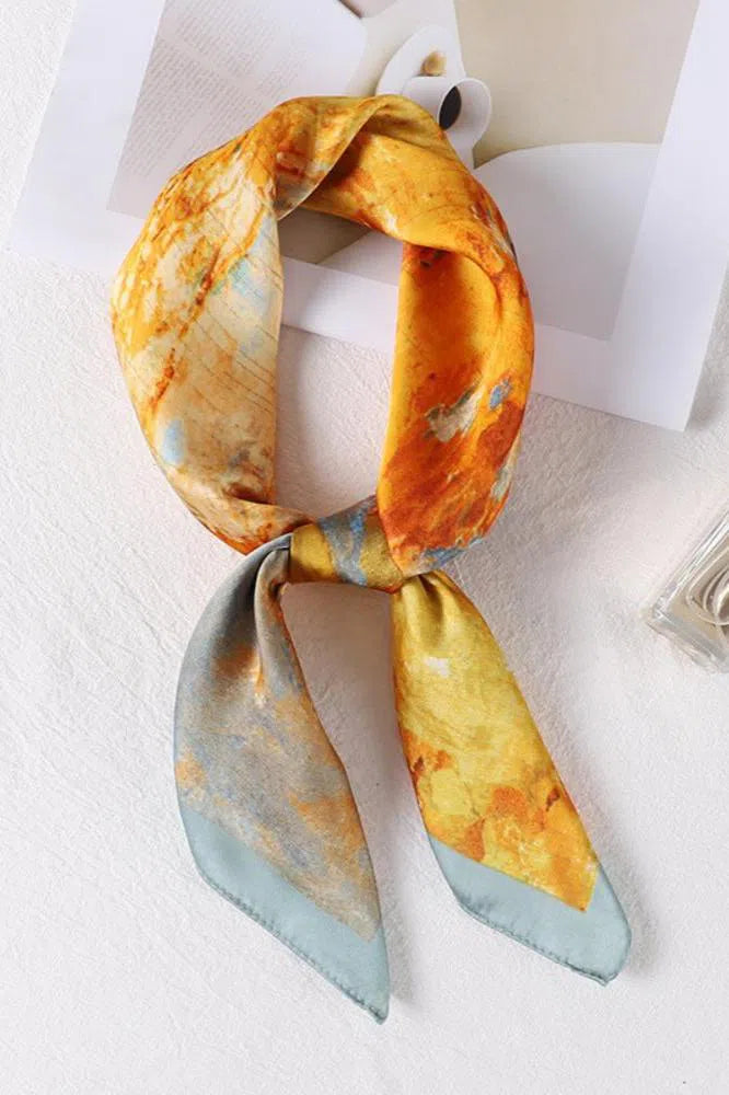 Zarivette – Scenic print – Headscarf-Apparel & Accessories > Clothing Accessories > Scarves & Shawls-Cíelo Fióra Atelier