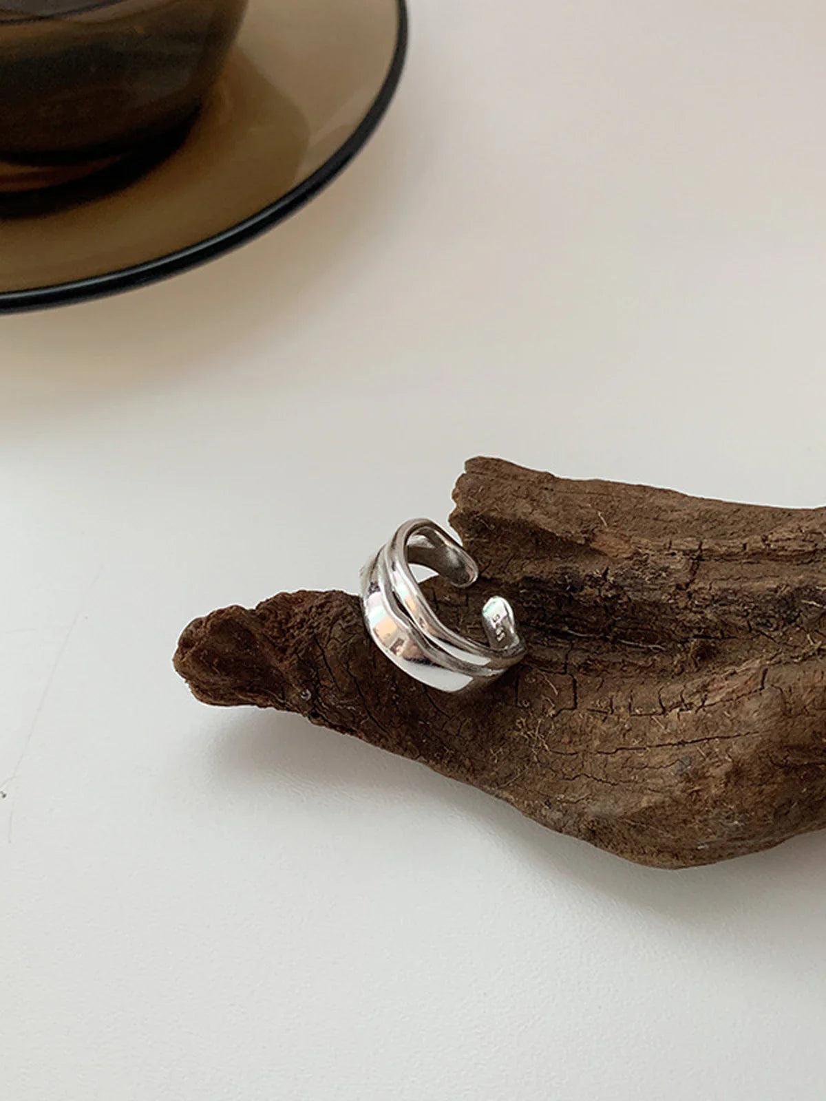 Zenitha – Moon design – Silver ring-Apparel & Accessories > Jewelry > Rings > Fashion Rings-Cíelo Fióra Atelier