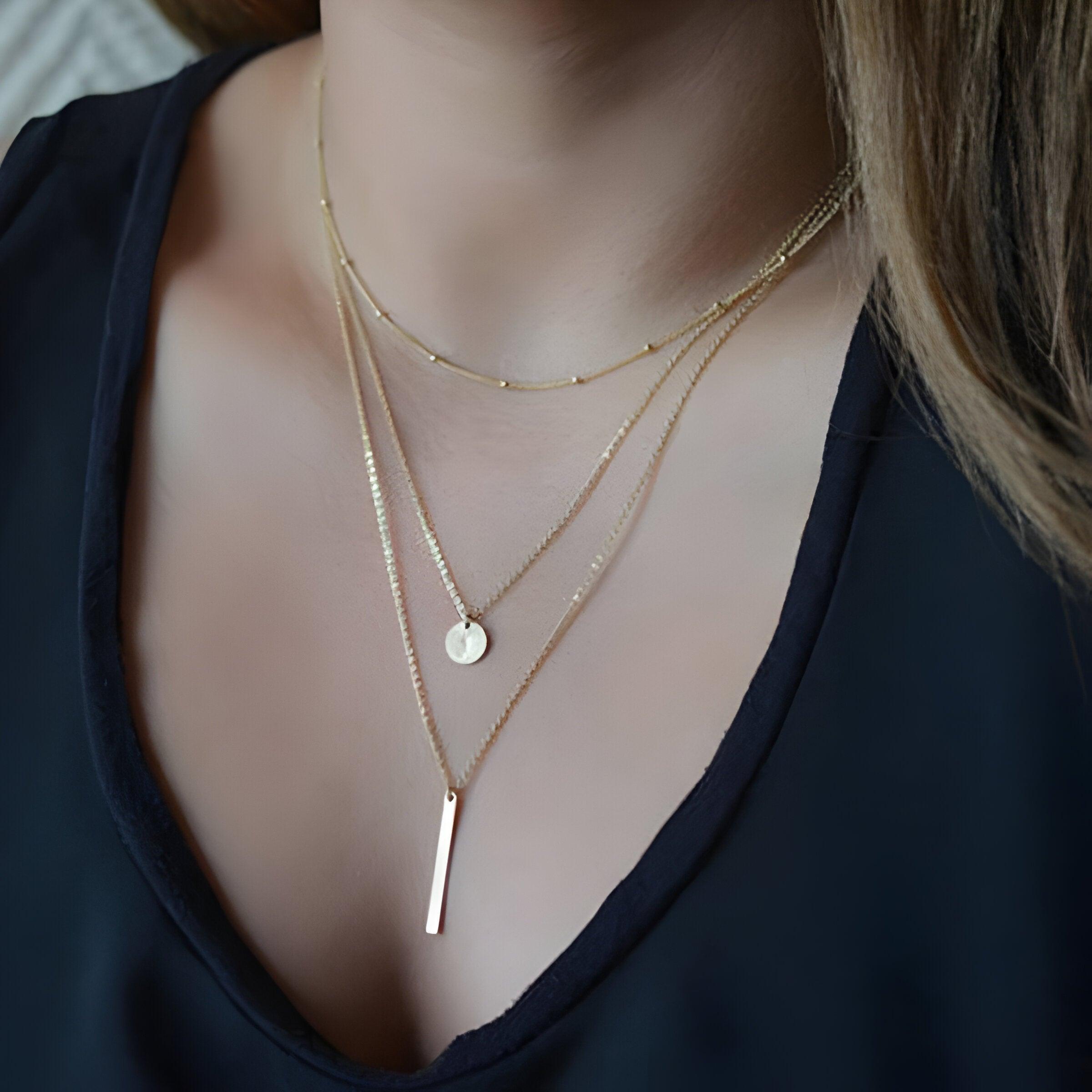 Zenoria – Layered design – Necklace-Apparel & Accessories > Jewelry > Necklaces > Layered Necklaces-Cíelo Fióra Atelier