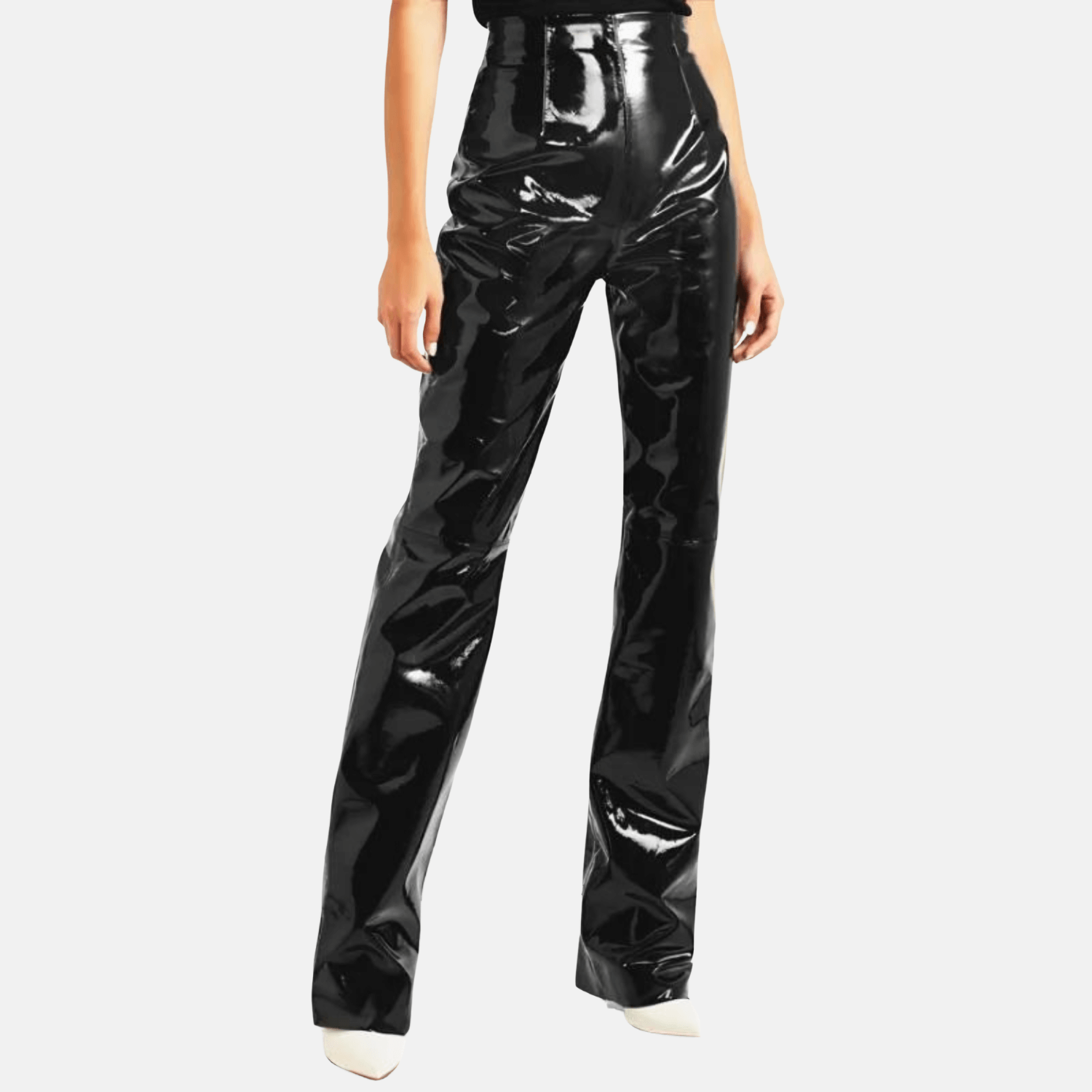 Zilora – Glossy vinyl finish – Satin trousers